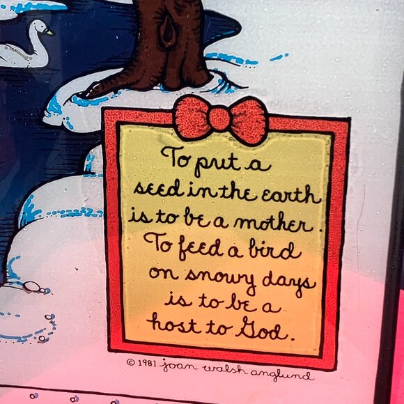 Vintage 1981 Joan Walsh Anglund Seriglass Fold Up Hand Painted Signed - Picture 8 of 8